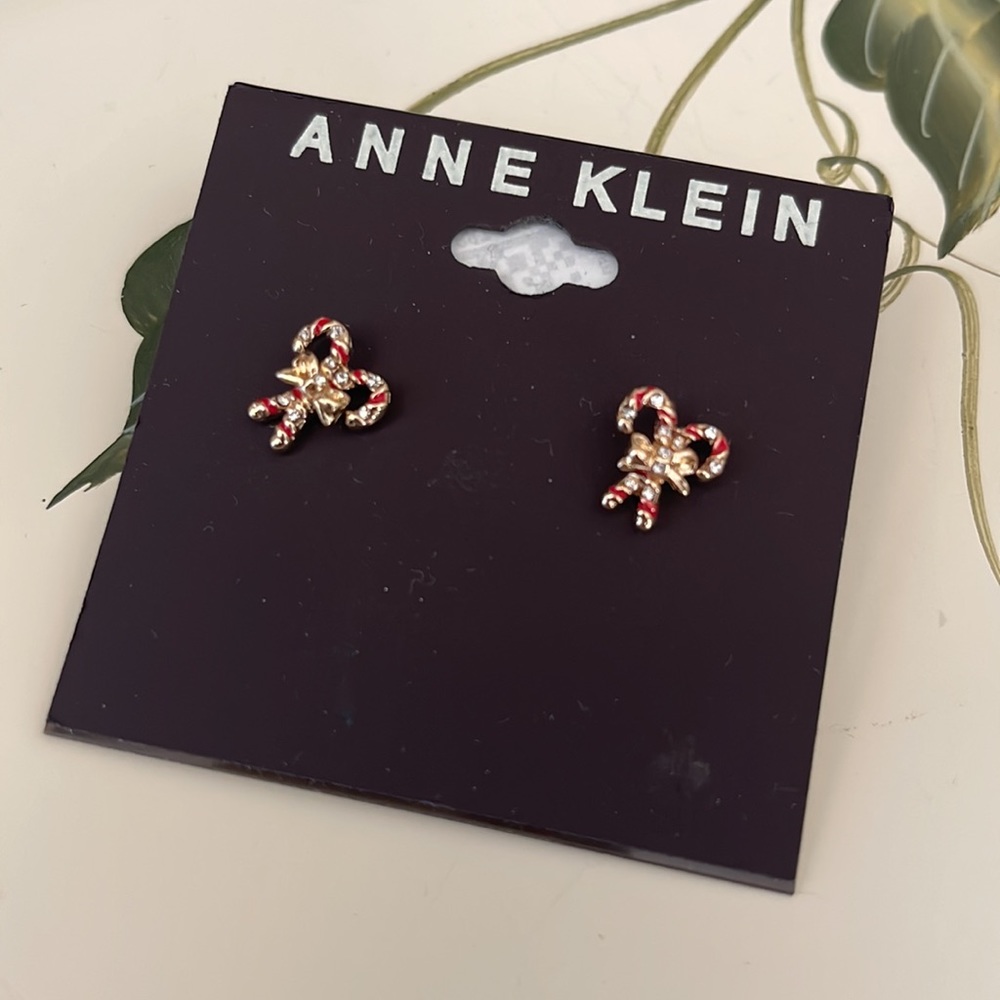 Candy cone stud earrings gold/mix metal crystal delicate set